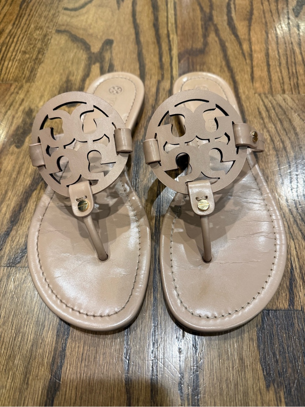 Tory Burch Miller Thong Sandal 9.5 Light Sand - Picture 13 of 15